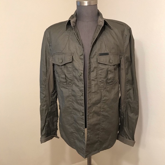 🆕 Armani Exchange Linen Shirt Jacket - Picture 4 of 8